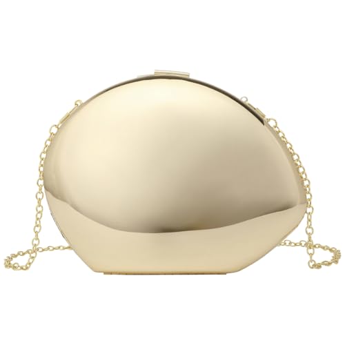 Bolsa Clutch Festa Feminina Dourada Acrílico Translúcido Relevo Mão Ombro Transversal Com Correntes Removíveis