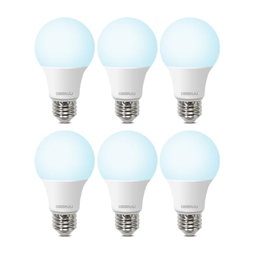 Image of DEGNJU LED Light Bulbs 60W Equivalent, A19 Light Bulb Daylight 5000K 800LM 8 Watt, Non-Dimmable Standard Light Bulbs E26 Medium Base, 6 Pack