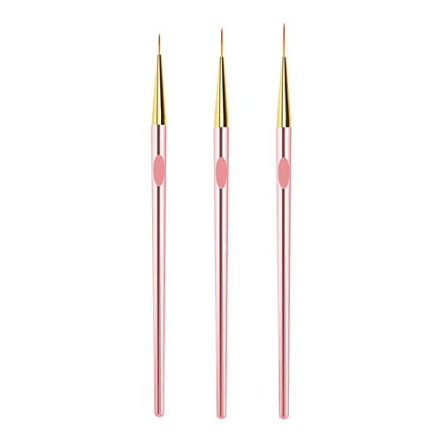 French Manucure Stylo Brosse à ongles élégante ensemble de stylos à ongles avec poignée outil Eyeliner facile à utiliser adapté au Salon à domicile Pinceau...