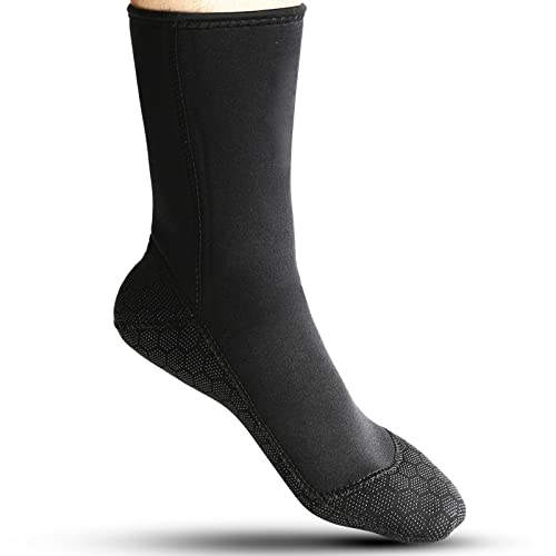 Calcetines de neopreno 3mm impermeables pack de 2 pares negros unisex para esnórquel y natación