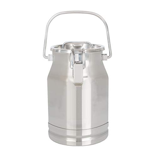 Milchkanne 5 Liter - Edelstahl mit Deckel Cover