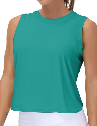 Image of THE GYM PEOPLE Women's Workout Tops in Ice Silk Quick Dry Sleeveless