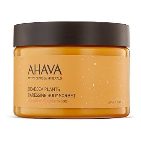 AHAVA Caressing Body Sorbet Cream - All Over Skin Refreshment, Hydrating & Moisturizing - Skin Friendly Formula, Body Lotion - Gentle Skin Treatment, Eliminates Dry Skin - Mandarin & Cedarwood, 350 ml Cover
