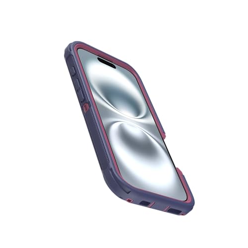 Image of OtterBox iPhone 16 (Only) - Defender Series MagSafe Case - Regatta Rose (Purple & Pink) - Built-in Magnets - Screenless - Rugged & Durable - with Port Protection