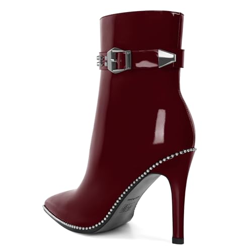 Bottine à pointe pour mariage et bureau avec talon stiletto de 9.5 cm - 5