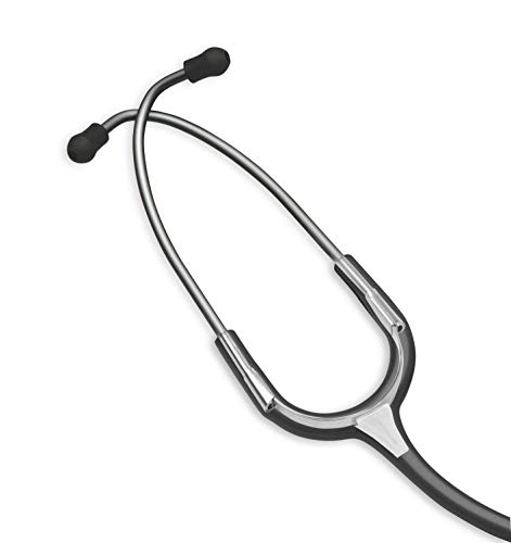 Image of ADC - 619SM Adscope Lite 619 Ultra Lightweight Clinician Stethoscope with Tunable AFD Technology, Smoke Finish with Metallic Gray Tubing