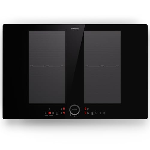 Klarstein Plaque Induction Électrique Encastrable 4 Feux, 7000W, Table de Cuisson à Induction,...