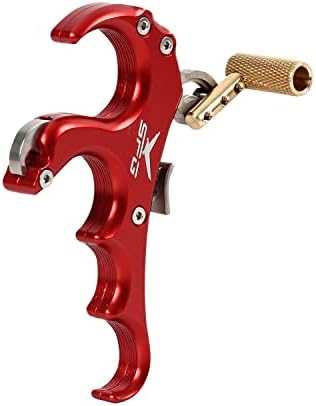 FENJANER Archery Compound Bow Release Aid Archery Release Aids Bow Release for Compound Bow Accessory (Red)