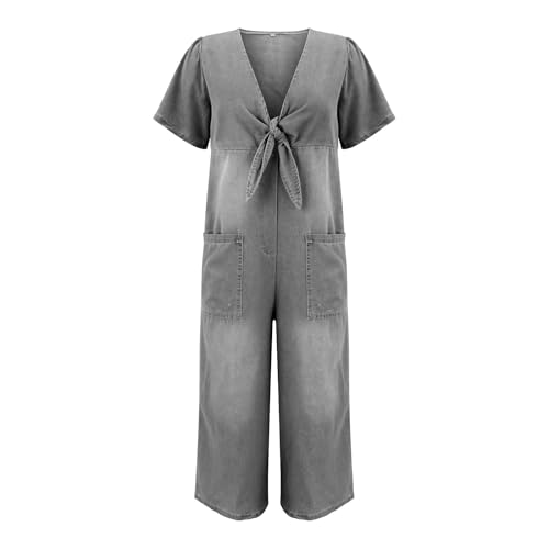 Mono de mezclilla holgado para mujer que busca comodidad 3
