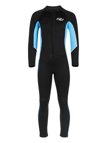 Boys 2.5mm Neoprene Thermal Swimsuits Long Sleeve Front Zipper Wet Suit for Surfing Diving2