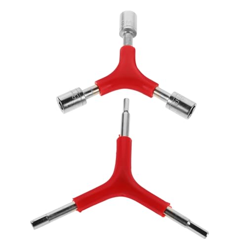 Kisangel 2pcs Compact Shaped Way Repair Tool Kit for and Easy to Use Wrench Suitable for Home Travel and Outdoor Cycling