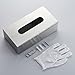 JunSun Rectangular Tissue Box Cover - Napkin Holder, Facial Tissue Storage Box - Decorative Holder for Bathroom, Bedroom, Nightstand, Office - Stainless Steel, Brushed Nickel