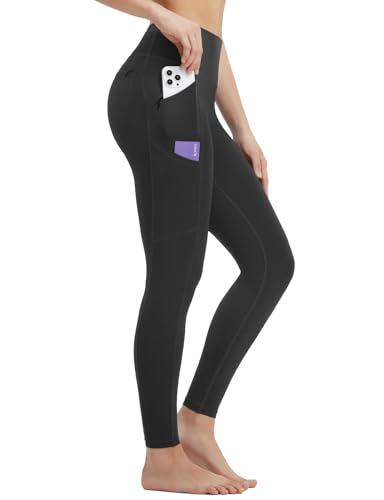baleaf Women's Leggings with 6 Pockets 25'' High Waisted Workout Yoga Tummy Control 7/8 Ankle Pants