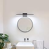 mirrea 24in Modern LED Vanity Light for Bathroom Lighting Dimmable 24w Black Painted (Cold White 5000K)