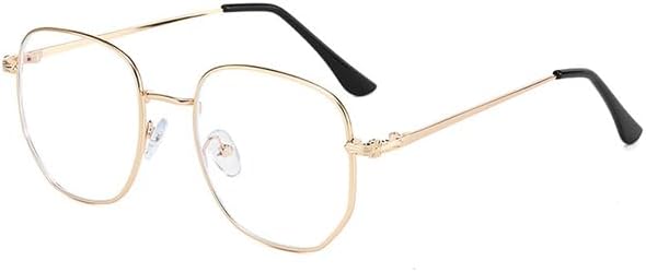 Oversized Metal Frame Reading Glasses for Women, Blue Light Blocking Computer Readers, Stylish Lady Large Eyeglasses, Gold 2.5 Diopters - Image 7