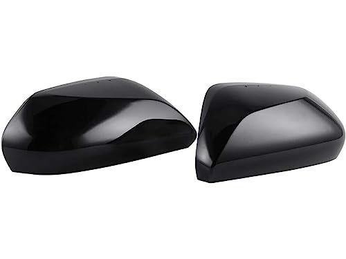 eLoveQ Overlays Gloss Black Side Door Mirror Cover Compatible with 2018-2023 Toyota Camry