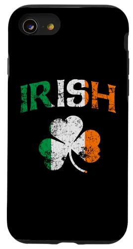 Irish Shamrock Irland Flagge St. Patricks Day Vintage Fade Hülle für iPhone SE (2020) / 7 / 8
