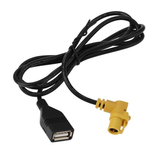 eMagTech Adaptateur USB vers Prise Jaune 4 Broches pour Autoradio Compatible avec VW Amarok Beetle 100 Cm