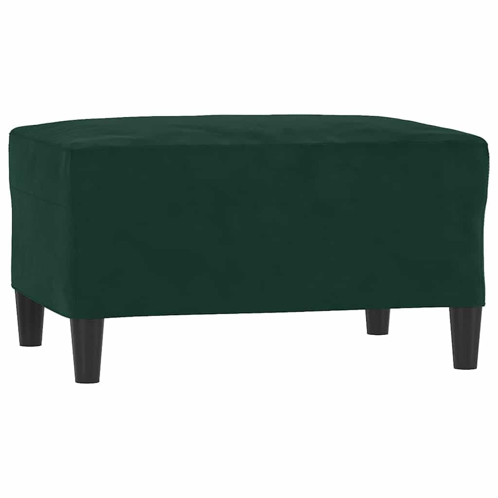 Terciopelo Suave Estructura Robusta 3 Piezas Verde 138x77x80cm