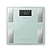 Taurus Syncro Glass Complet Bilancia da bagno digitale intelligente, percentuale grassa e acqua, massa muscolare e ossea, 3-180 kg, kg/lb, 28 x 28 x 2 cm, verde