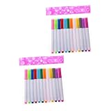 DOITOOL 24 Stück Flüssige Kreidestifte für Abwaschbare Stifte für Lampenboard Malerei für Schule und Bürobedarf Ergonomisches Design für Komfortables Schreiben