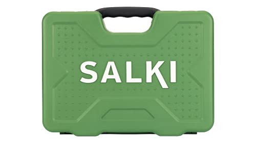 SALKI Maleta de Herramientas - Set de 78 Piezas Multiusos, Incluye Carraca Profesional, para Reparaciones e Instalaciones Domésticas, Uso Intermedio entre Profesional y Especialista.