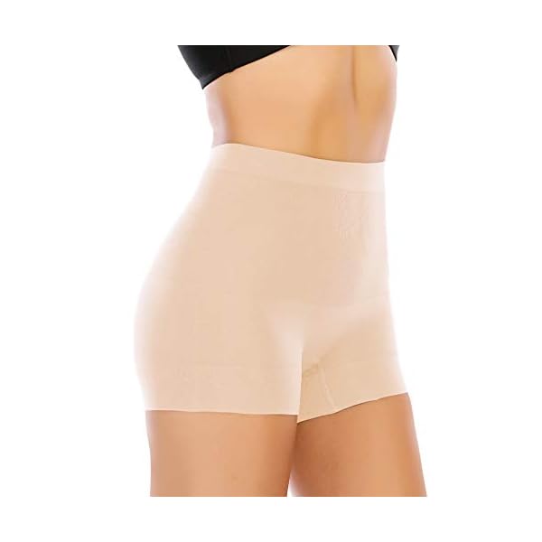Womens Light Tummy Control Shapewear Boyshorts(Beige-light,Medium)