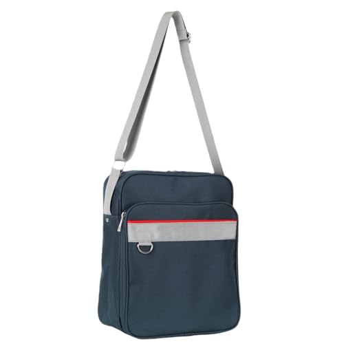 [ZKIVORJ] スクール バッグ ショルダー スクバ 制服 JK 学生 女子 高校生 A4収納 軽量 大容量 ネイビー 通学 修学旅行