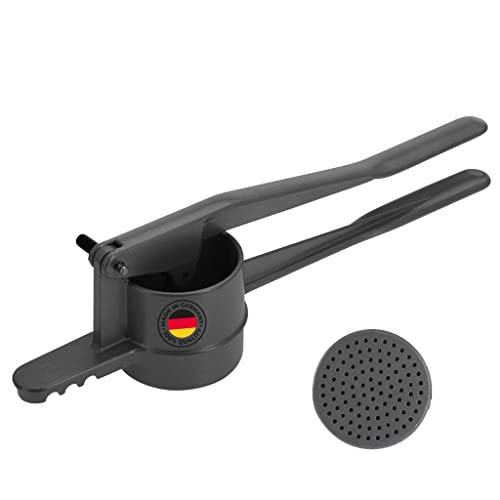 Westmark Spätzle- und Kartoffelpresse Spätzlepress 'Special Dark Edition', Länge: 41 cm, mit runder Lochung, hochwertige Spezialbeschichtung, Aluminium, Anthrazit, 6110226Z