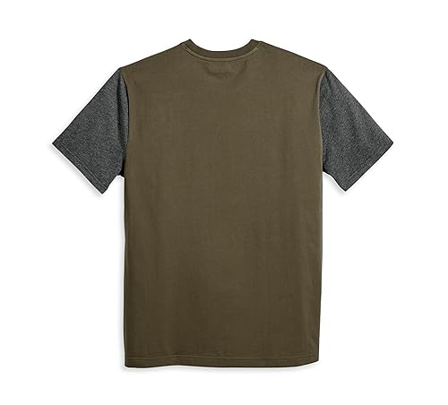 HARLEY-DAVIDSON Men's Staple Colorblock Tee - Colorblocked, Green - 96045-23VM3