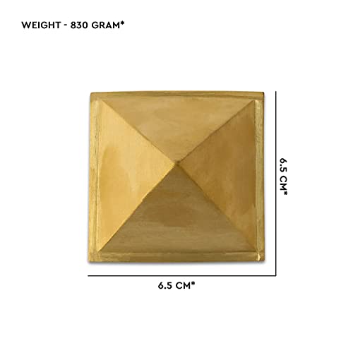 Image of Brass Pyramid | Vastu Remedy | Yantra for Healing | Solid Brass Pyramid for Positive Energy (Pack of 1)