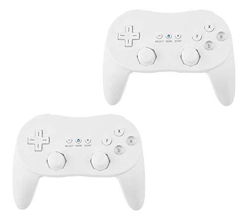Beastron Classic Console Gampad Gaming Pad Joypad Pro Compatible with Wii 2 Pack Controller White