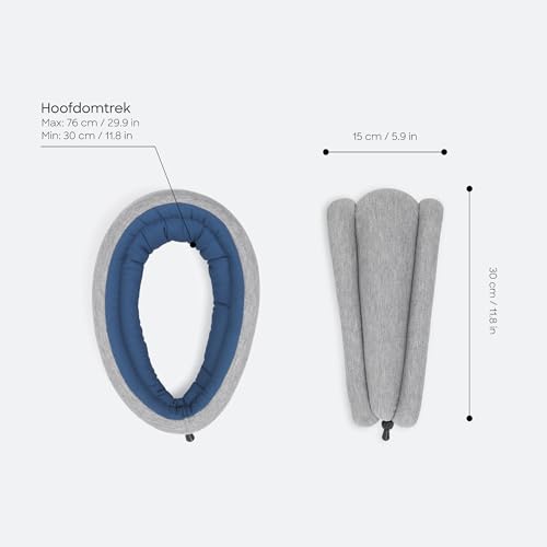Ostrichpillow Light - Reiskussen & Power Nap Kussen - Premium Comfort & Lichtgewicht, Verstelbaar naar Je Hoofd, Klein & Veelzijdig, Omkeerbaar Ontwerp, Gemakkelijk Schoon te Maken