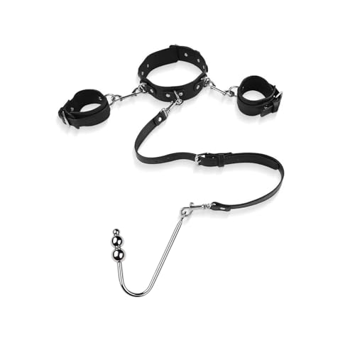 BDSM Sex Bondage Fesseln mit Analhaken Metall Buttplug Anal Hook Handschellen Bondageset Restraints für Paare Extrem HundSklave Analhaken für Frauen Anal Haken Analhook Eisenkette Sexspielzeug Paare