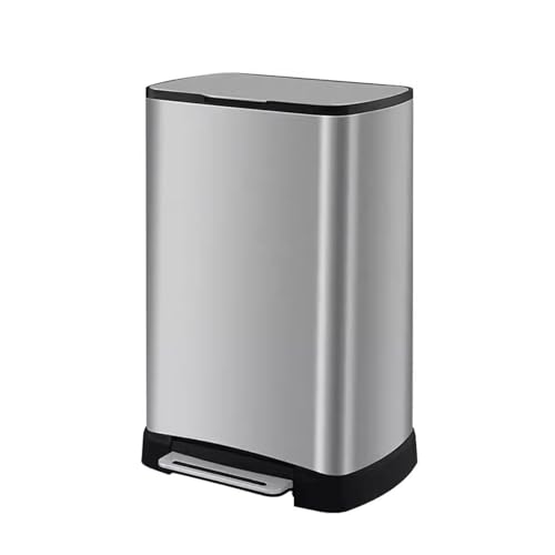 Caneca de Basura de Acero Inoxidable con Pedal y Tapa 13L miniatura 1