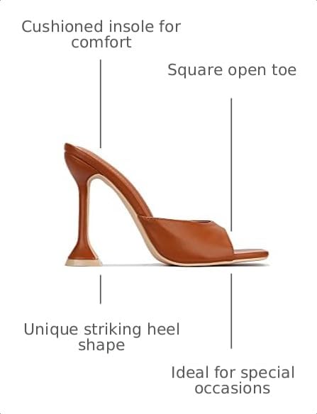Image of Cape Robbin Lithe Sexy High Heels for Women, Square Open Toe Shoes Heels