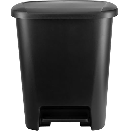 Caneca de Basura Rectangular Negra 20.4 Galones