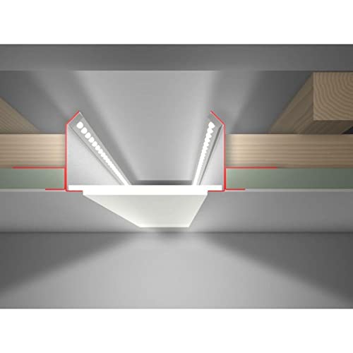 Profilé LED 2m pour créer une ambiance lumineuse sur corniche de salon