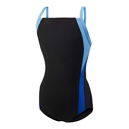 Speedo Girls' Swimsuit One Piece Endurance+ Cross Back Solid Youth Team Colors