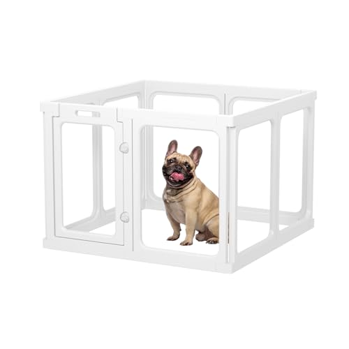🌿 Recinto per cani da interno in acrilico trasparente con pareti chiare：Questo recinto per cani da interno in acrilico offre una visibilità ottimale, permettendo al tuo animale di sentirsi meno stressato e a te di tenerlo sotto controllo in ogni momento. Che tu cerchi un recinto cane da interno, un box cani per interno o recinti per cani da interni, questa soluzione elegante si integra perfettamente con qualsiasi ambiente domestico.