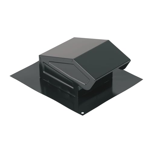 Broan-NuTone 636 Steel Roof Vent Cap for 3' and 4' Round Duct, For Bathroom Ventilation Fans, Black