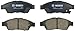 BOSCH BP1195 QuietCast Premium Organic Disc Brake Pad Set - Compatible With Select Honda Civic; Suzuki Aerio; FRONT