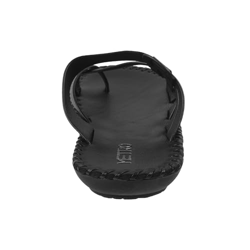Image of Metro Men Faux Leather Thong Chappal