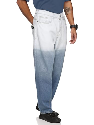 Image of THIRD QUADRANT Baggy Jeans for Men || Khaki Jeans || Jean Pant for man (in, Numeric, 30, Regular, Khakhi)
