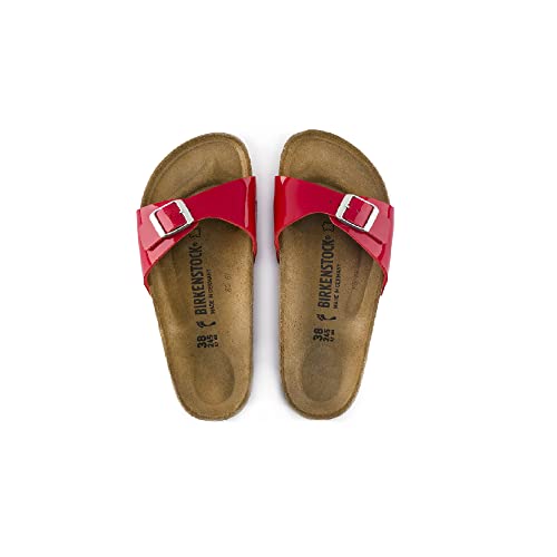 Birkenstock Madrid Sandals, Lack Tango Red Ls Weiss, 2.5 UK 35 EU Medium 4 US