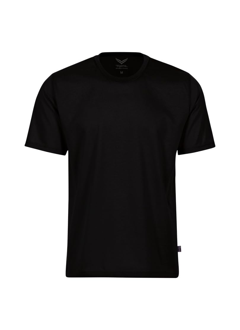 Trigema Unisex T-Shirt Black Schwarz (schwarz 008) Large