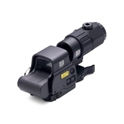 HHS V Holographic Hybrid Sight - EXPS3-4 with G45 Magnifier, 5 Power Magnifier with Quick Disconnect, Switch to Side (STS) Mount in Black
