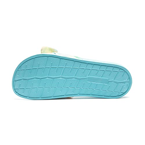 Image of FUNKYMONKEY Women's Bowknot Slides Sandals Comfort Casual Beach Slippers | Soft Denim Fabric Upper & Comfortable EVA Sole, Lightweight Slip-On Slides for Summer, Beach, Pool, and Daily Casual Wear