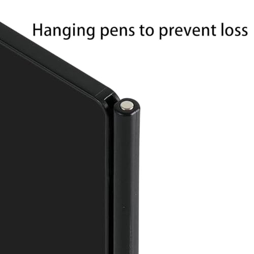 Image of LCD Writing Tablet 6.5in 0.4mm Fine Tip Magnetic Erase with Hanging Pen | Fine-tip writing surface with magnetic erase design and hanging stylus