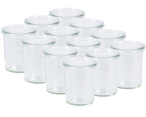 24er Set Weck Gläser 160 ml inkl 24 Frischhaltedeckel & 24 Glasdeckel Einmachgläser Sturzgläser Weckgläser Dessergläser